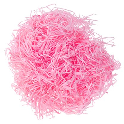 Hemobllo Papier Déchiqueté Rafia Rose pour Boîte Cadeau Accessoires de Remplissage pour Panier Décorative pour Boîte à de Mariage et Anniversaire