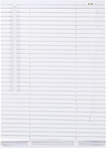 APEX FURNISHINGS Made to Measure PVC Venetian Blinds - 25mm Slats Easy Fit Window Blinds Child Safe Fittings Windows Shutters for Home Office (White 135W x 213L cm)