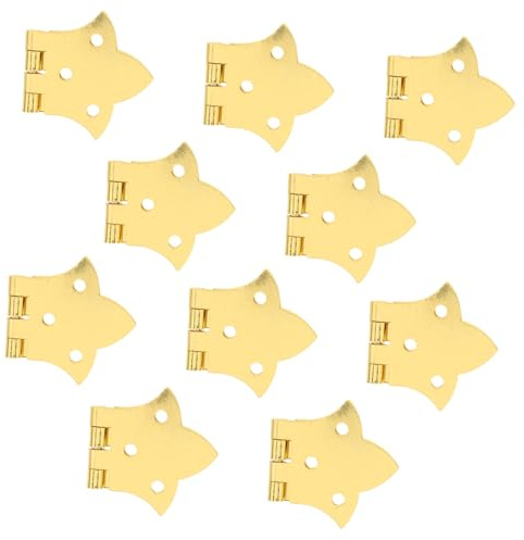 Gatuida 10piezas Bisagras Vintage Doradas Forma Bisagras Decorativas Para Joyeros Herrajes Para Muebles Antiguos Usar Cajas De Madera y Armarios