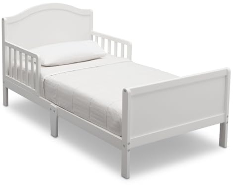 Delta Children Bennett Wood Toddler Bed - Greenguard Gold Certified, Bianca White