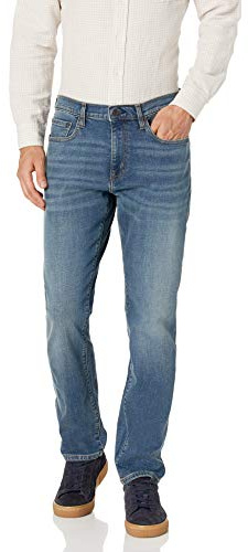 Amazon Essentials Jeans Elasticizzati, Vestibilità Atletica - colori fuori produzione Uomo, Blu Medio Vintage, 34W / 30L
