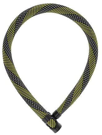 ABUS Kettenschloss IVERA Chain 7210 – Fahrradschloss mit hochflexibler IvyTex-Kunstfaserummantelung – ABUS-Sicherheitslevel 8 – 85 cm – Gelb