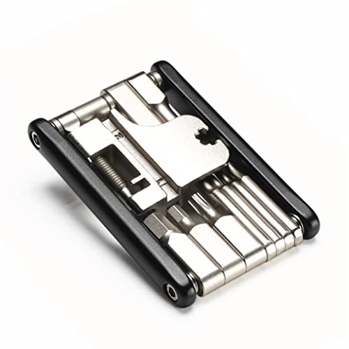 CECO USA 17 Function Bike Tool with Chain Breaker, Bicycle Multi Tool, Ultra Slim, Compact Pocket Sized, Lightweight, High Strength CR-V 6150 Tool Steel, Easy To Carry, Case Pouch Included, Quality