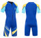 ZCCO Neoprenanzug Kinder, Kids Neoprenanzug 2.5mm Neopren Thermal Badeanzug, Neopren Front Zipper Taucheranzüge Surfen Schwimmen Tauchen Warmhalten für Wassersport,Blau XXS