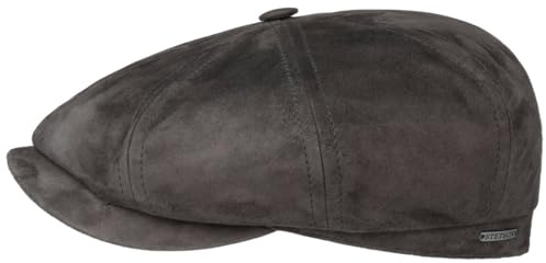 Stetson Hatteras Flatcap Handmade Cappello in Pelle Goat Suede Made in Germany Uomo Estate Inverno