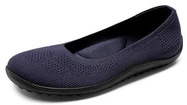 DREAM PAIRS Ballerines Femme Confortable Chaussures Plates pour Femmes Tissu Tricoté Respirant,Size 38.5,Marine,DWUMFA2509