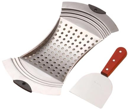 SiaBiced Stainless Steel Spaetzle Maker Spaetzle Press Rustproof Pasta Maker Spaetzle Plane with Pastry Scraping Tool for Homemade Pasta, Fan Shaped