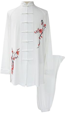 Uniforme de Tai Chi pour Femmes,Femme Homme Vêtements D’Arts Martiaux,Chinois Traditionnel Costume Tang Arts Martiaux,Tenues de Kung Fu,Fluide Et éLéGant,pour méditation Qigong Matinaux