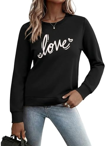 Gyabnw Felpa Maglietta Donna Girocollo Felpa Donna Girocollo Comoda Cotone Pullover t Shirt Donna Ampia Casual Primavera Autunno