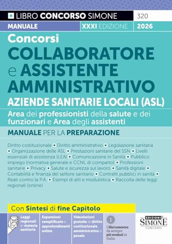 Concorso Collaboratore e Assistente Amministrativo Aziende Sanitarie Locali. Manuale per la preparazione