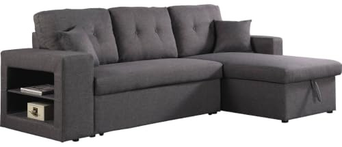HABITAT ET JARDIN Canapé d'angle Convertible/réversible Axel - 3 Places - Gris