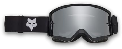 Fox Racing Main Core Goggle - Spark, Mirrored Lens, VLS kompatibel, weites Sichtfeld, dreilagiger Schaumstoff, Abreißfunktion, ideal für MX & Offroad, Farbe: Black, Größe: OS