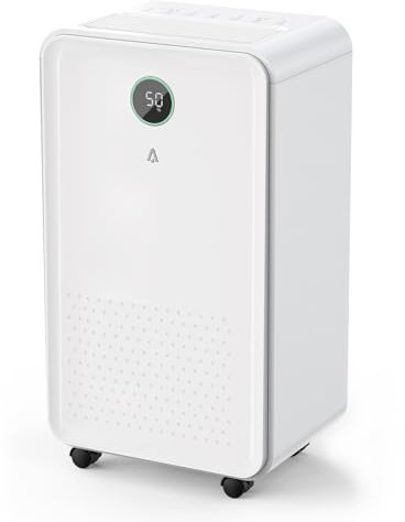Dehumidifier for Home 16L/Day 2L Water Tank Child Lock Laundry Drying Sleep Mode 24H Timer Humidity Display & Control Energy Efficient Portable Quiet Electric Compressor (16L)