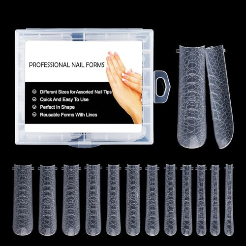BNG Carving Dual Nail Forms 120PCS Texture 3D Dual Form per Gel Nail Art Extension, Professionale Trasparente Copertura Completa Stampi per Unghie Costruzione Rapida, Stampo Riutilizzabile A