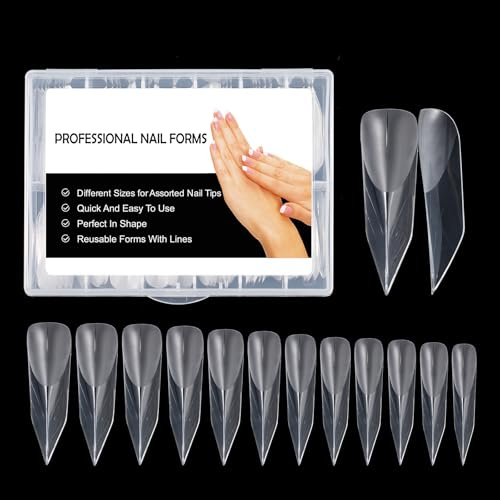 BNG 120 forme doppie per unghie in gel, punte professionali a stiletto, copertura completa, stampi per unghie in acrilico, costruzione rapida, riutilizzabili, stampo C
