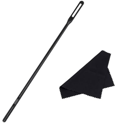 WUMUZAI Flute Cleaning Rod with Flute Cleaning Cloth, Flute Cleaning Kit, Flute Clean Stick, Flute Recorder Cleaning Kit Tool for Music Instrument Care Polishing