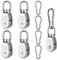 M15 Umlenkrolle Set, 4 Stück Edelstahl Flaschenzug Riemenscheibe und 4 Stück Karabiner M4, Blockseilrolle Riemenscheibenrolle für Seile, Tragkraft 35kg