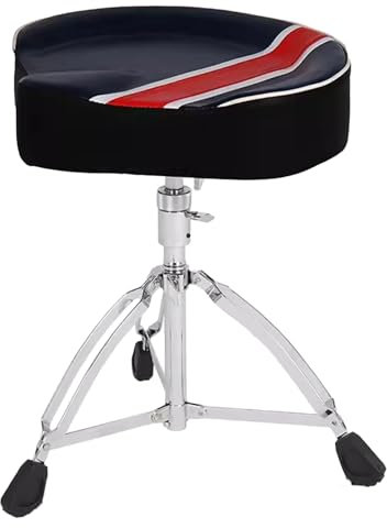 Drum Throne Bärbar hopfällbar trumstol med tjockt vadderat dubbelt stöd Anti-slip trumsäte för vuxna