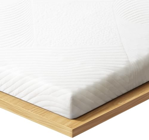 MISSCOZY Matratzen Topper 180x200cm, H3/H4 aus 8cm Memory Foam Gel Topper, Öko-TEX® Zertifiziert für Boxspringbett und unbequemem Betten Schlafsofa, Waschbar, Weiß