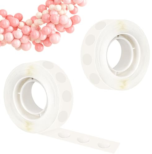 MOXYOY 620 Pcs Balloon Glue Dots, Removable Balloon Sticky Spots, Double Sided Adhesive Dots, Glue Dots for Balloons, for Birthday Party Wedding Christmas Decorations and DIY Scrapbooking Craft