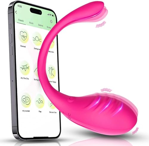 Vibromasseur Sex Toys Femme avec APP- Portable Clitoridien Point G Puissant Vibro-Masseur Petit Sex Toýs Couple Oeuf Vibrant à Distance Vibromasseurs Feminin à Distance 10 Modes Vibration