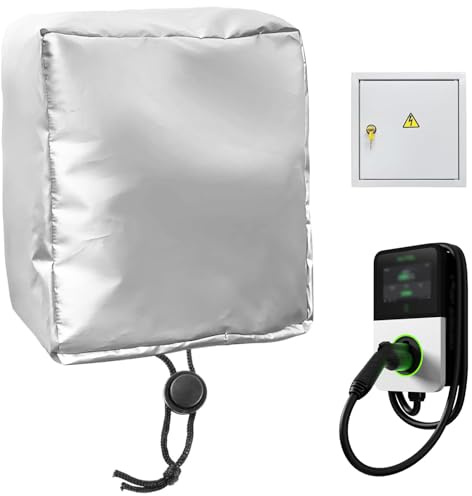 KIMHOME Copertura Protettiva per stazioni di Ricarica EV, Tessuto Oxford, 40 x 32 x 20 cm, Montaggio a Parete per Caricabatterie Optimal