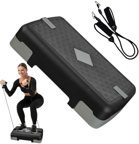 Workout Step - Non-Slip Aerobic Exercise Riser, Adjustable Fitness, Durable Home Gym Equipment | Versatile Indoor Tool For Adults Men Women Cardio Strength Training Floor Workouts