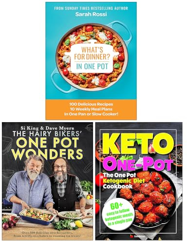 What's for Dinner in One Pot [Hardcover], The Hairy Bikers One Pot Wonders [Hardcover], The One Pot Ketogenic Diet Cookbook 3 Books Collection Set