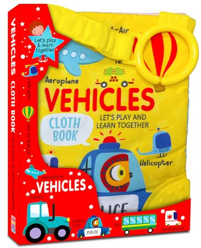 Hello Friend Books Fun With Vehicles - Cloth Book for Early Learning and Interactive Education