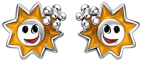 Jobo Kinder-Ohrstecker Sonne aus 925 Sterling Silber