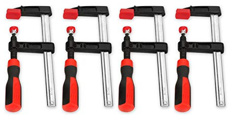 4 Stück Schraubzwinge Set, F Klemmzwinge Temperguss Spannweite Holzbearbeitung Clamps Bar Stahlmaterial, DIY Handwerkzeug Kit Verbreitet beim Kleben und Spleißen (4Pcs 50x150mm)