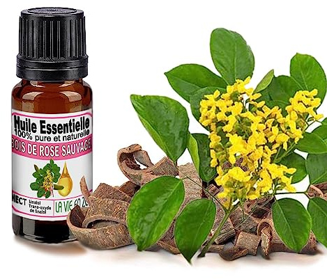 La Vie en Zen – Huile Essentielle de Bois de Rose Sauvage 10 ml – 100% Pure et Naturelle HECT – Régénérante, Apaisante et Tonifiante – Qualité Premium – Senteur divine et nuance de rose