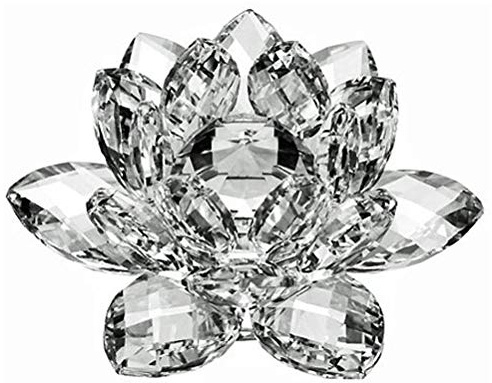 Fiore di Cristallo, Ornamenti di Fiori di Cristallo Decorazione Domestica Bellissimi Oggetti Artigianali per la Decorazione (Bianco60mm)