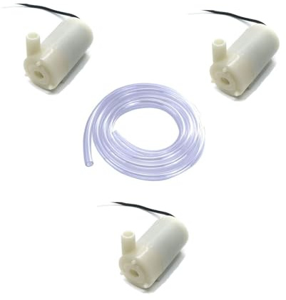 zalati Mini 3-delad vattenpump DC 3 V-5 V dränkbar pump mikromotorpump med 5 m PVC-vattenslang för akvarium trädgård vattning växter blommor