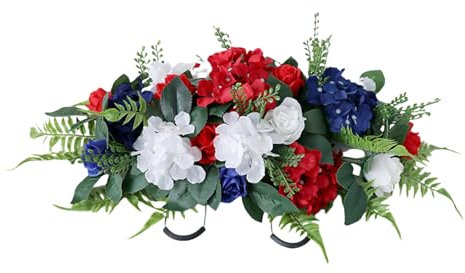 Yzdysg Selle del fiore del cimitero per la disposizione dei fiori artificiali della tomba per i mazzi commemorativi della lapide del cimitero con il vaso