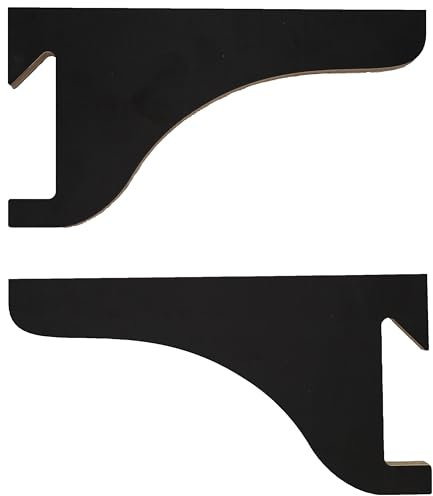 Generisch Wandhalterung (French Cleat) (zwei Paar) aus Metall für Regale ab 220mm Tiefe und Keilleisten bis 18mm, Made in Germany