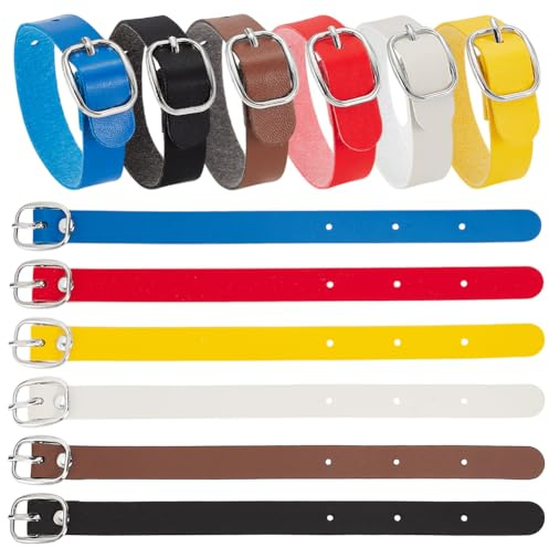 AHANDMAKER 12 Pezzi Cinghia di Estensione Kilt 6 Colori Rimorchi Bagagli Tracolla In Pelle Similpelle Con Fibbia Metallica Loop Cinturino Nome Ciondolo Per Valigia