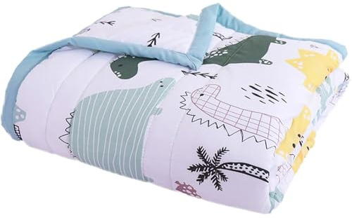 Couverture de refroidissement pour lit simple, 140 x 200 cm, motif dinosaure, respirante, douce pour la peau, lavable en machine, couette d'été pour personnes dorment chaud