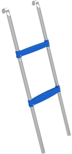 SPORTNOW Trampoline Ladder, 2-Steps, Universal Hook, Blue | Horizontal Wide Steps, Galvanised Steel Frame, 150kg Load Capacity, Outdoor Trampoline Stairs Accessories for Adults
