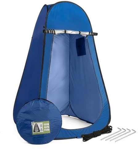 Tienda Ducha Cambiador Camping 120x190cm | Vestidor Portatil, Desplegable Tipo Pop Up, Privacidad Baño WC, Resistente al Agua, Protección UV, Playa, Camper, Jardin, Pesca