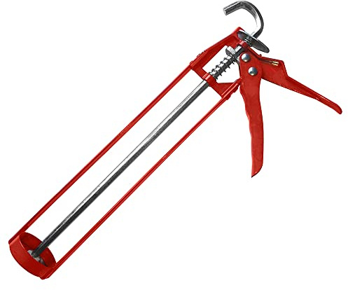 Dekton Caulking Gun: Heavy-Duty Sealant & Adhesive Applicator with Metal Frame, Hexagon Rod, Plunger Handle, and Release Lever for Easy and Precise Application in Home and Professional Projects