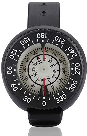FOXCUP Orologio da polso con bussola - Emisfero settentrionale, Orologio subacqueo impermeabile, Visione notturna, Bussola da polso, Bracciale da immersione per esterno