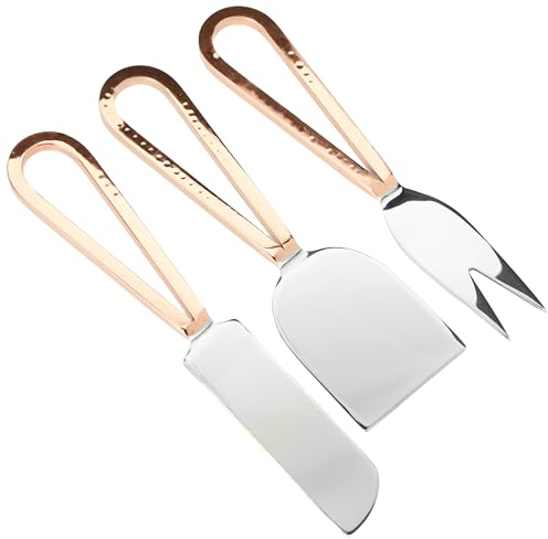The Just Slate Company 3 Copper Cheese Knives, by The Just Slate Company,JS/C/CKS/B