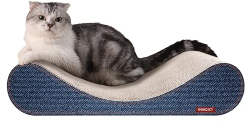 Heikoeco® Kratzbrett für Katzen - Extra Groß XXL Katzenzubehör, Kratzmöbel aus Langlebiger Karton, Kratzpappe 60x42x14 cm