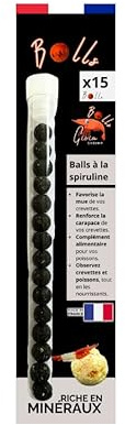 GIOIABALLS - Minéraux (Spiruline) / Nourriture pour crevettes d'aquarium/Fabriqué en France/Artisanal
