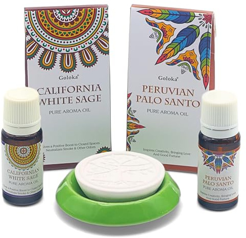 Juego completo de aromaterapia de Goloka: aceites esenciales y piedras aromáticas individuales | LAVISA (juego completo, árbol de la vida)