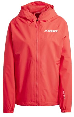 adidas Women's Terrex Multi 2 Layer RAIN.RDY Jacket, Pure Ruby, XXL