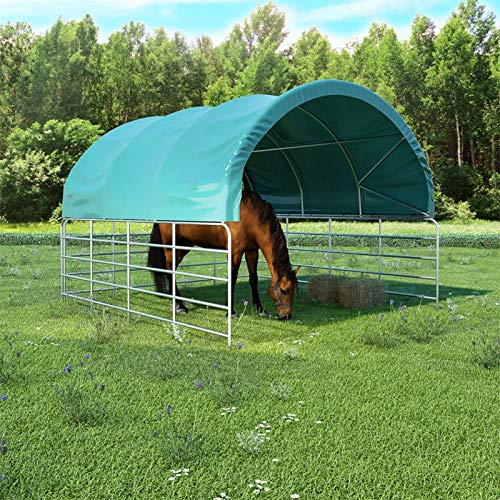 Weidezelt PVC 3,7x3,7 m Grün, Chaduof Carport, Zeltgarage, Gerätezelt Winterfest, Lagerzelt, Carport Plane, Foliengarage - 3056433
