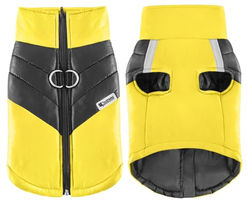 Idepet Abrigo aprueba de Agua de Perro para Invierno Ropa para Perros pequeños medianos y Grandes Mascotas Tallas S M L XL XXL 3XL 4XL 5XL
