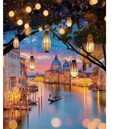 Luz Nocturna del Castillo Puzzles,Puzzle de 1500 Piezas para Adultos,Frameless Rompecabezas DIY,Pasatiempo Creativo Regalo Diversión